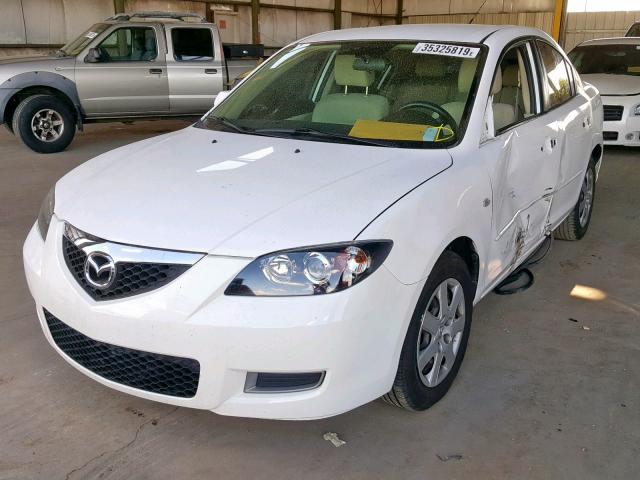 JM1BK12F671707828 - 2007 MAZDA 3 I WHITE photo 2