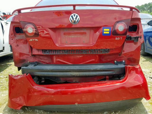 3VWRJ71KX9M037996 - 2009 VOLKSWAGEN JETTA WOLF RED photo 9