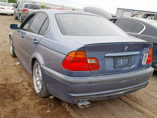 WBAAV53401FJ71232 - 2001 BMW 330 I BLUE photo 3