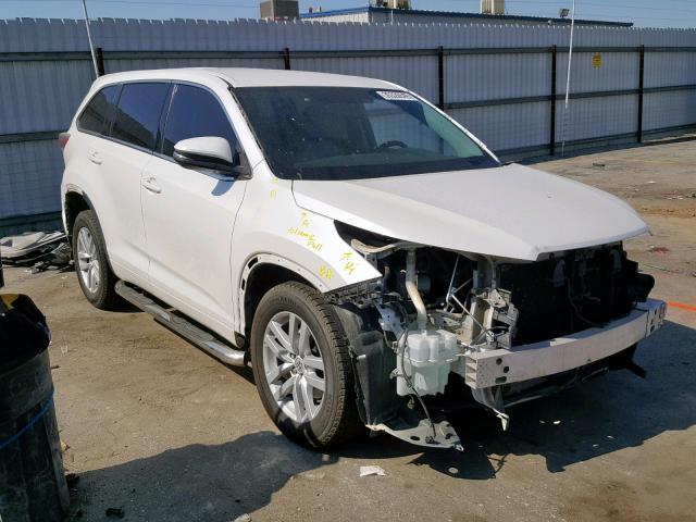 5TDZARFH6FS010687 - 2015 TOYOTA HIGHLANDER WHITE photo 1