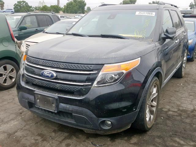 1FM5K7F80EGA17641 - 2014 FORD EXPLORER L BLACK photo 2