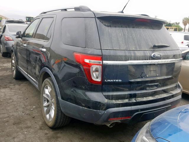 1FM5K7F80EGA17641 - 2014 FORD EXPLORER L BLACK photo 3