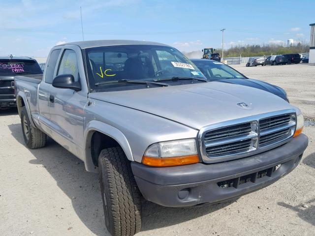 1D7HG12K04S749061 - 2004 DODGE DAKOTA SXT GRAY photo 1