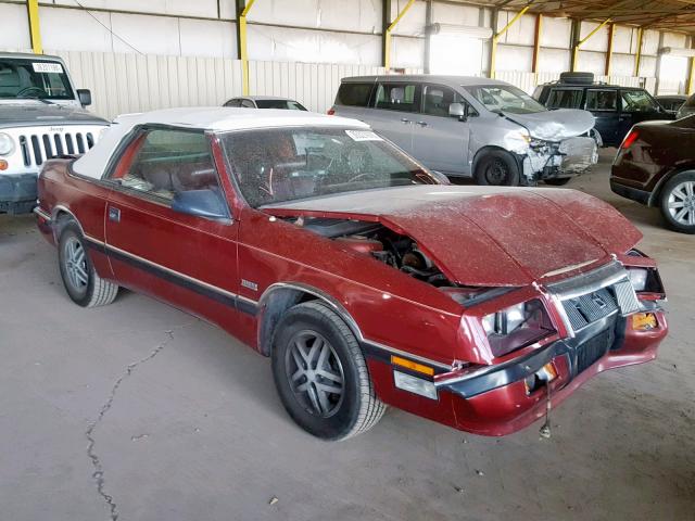 1C3BJ55EXJG401317 - 1988 CHRYSLER LEBARON PR BURGUNDY photo 1