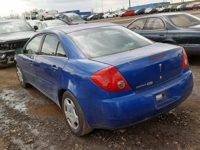 1G2ZF55B364270732 - 2006 PONTIAC G6 SE BLUE photo 3