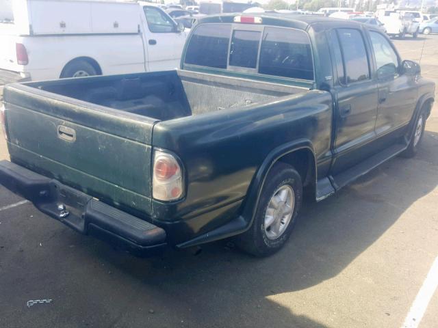 1B7GL2AX0YS707970 - 2000 DODGE DAKOTA QUA GREEN photo 4