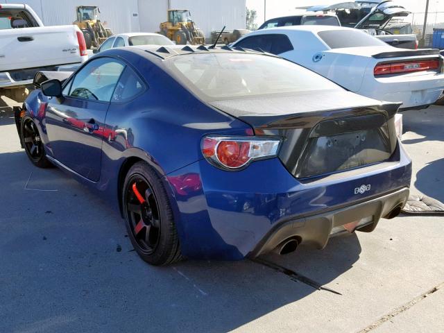 JF1ZNAA11E8707418 - 2014 TOYOTA SCION FR-S BLUE photo 3