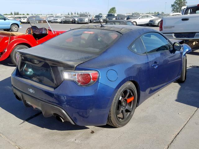 JF1ZNAA11E8707418 - 2014 TOYOTA SCION FR-S BLUE photo 4