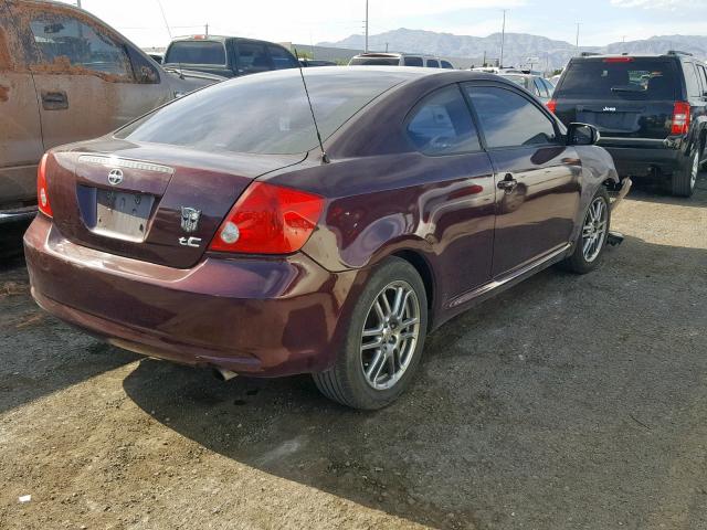 JTKDE177160069180 - 2006 TOYOTA SCION TC PURPLE photo 4