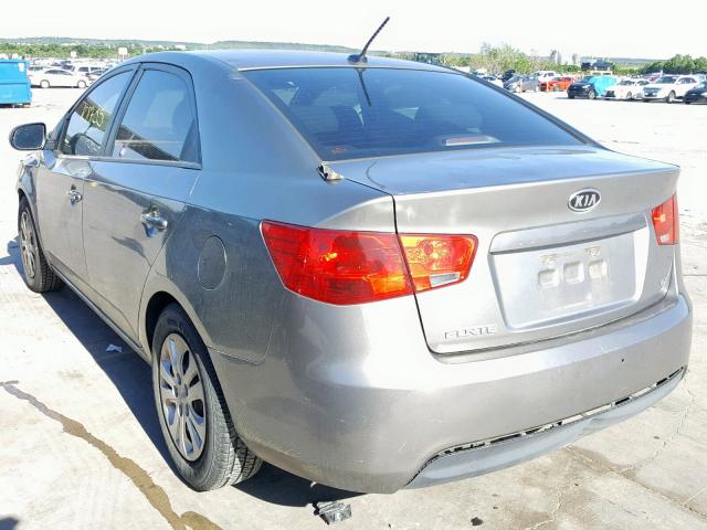 KNAFU4A29C5630853 - 2012 KIA FORTE EX GRAY photo 3