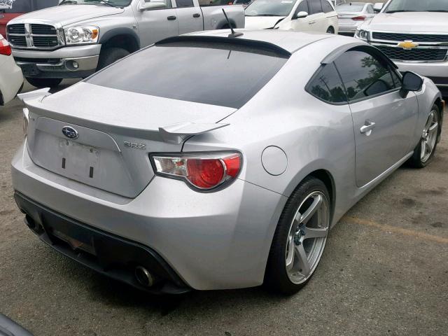 JF1ZCAC16E8601548 - 2014 SUBARU BRZ 2.0 LI SILVER photo 4