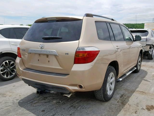 JTEDS41A082017872 - 2008 TOYOTA HIGHLANDER GOLD photo 4