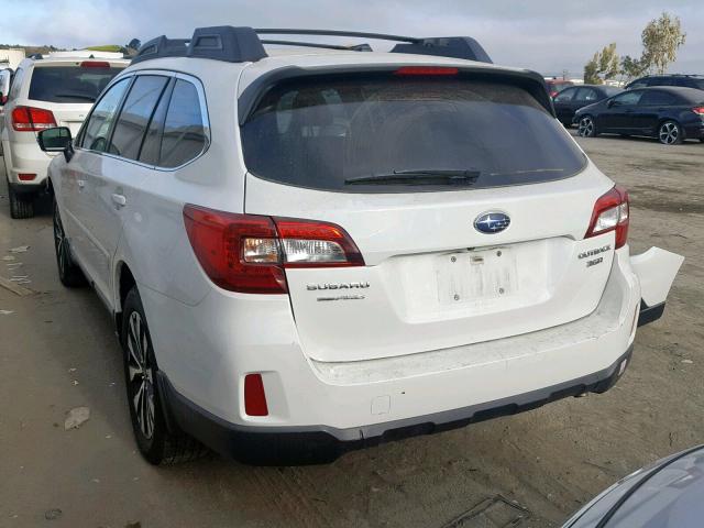 4S4BSENC2F3293745 - 2015 SUBARU OUTBACK 3. WHITE photo 3