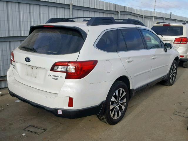 4S4BSENC2F3293745 - 2015 SUBARU OUTBACK 3. WHITE photo 4