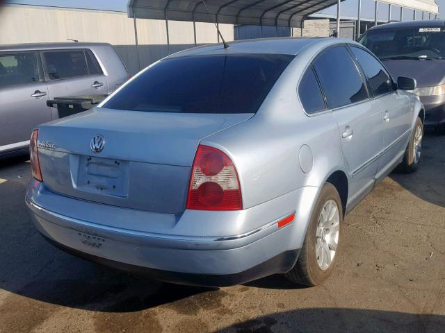 WVWPD63B93P449238 - 2003 VOLKSWAGEN PASSAT GLS BLUE photo 4