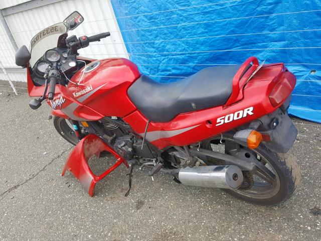 JKAEXVD13WA042161 - 1998 KAWASAKI EX500 D RED photo 3