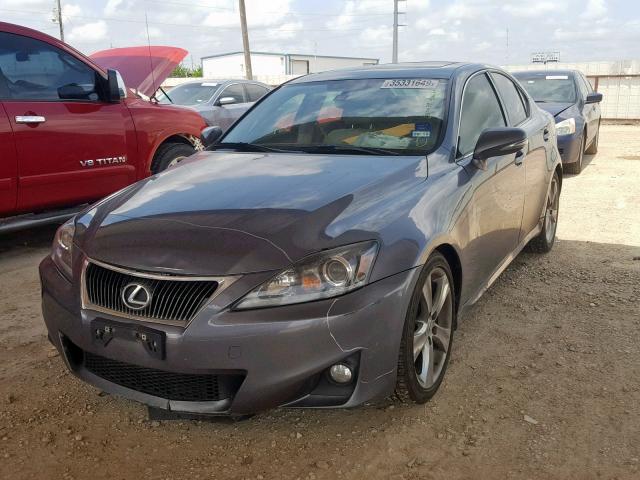 JTHBF5C22C5183022 - 2012 LEXUS IS 250 GRAY photo 2