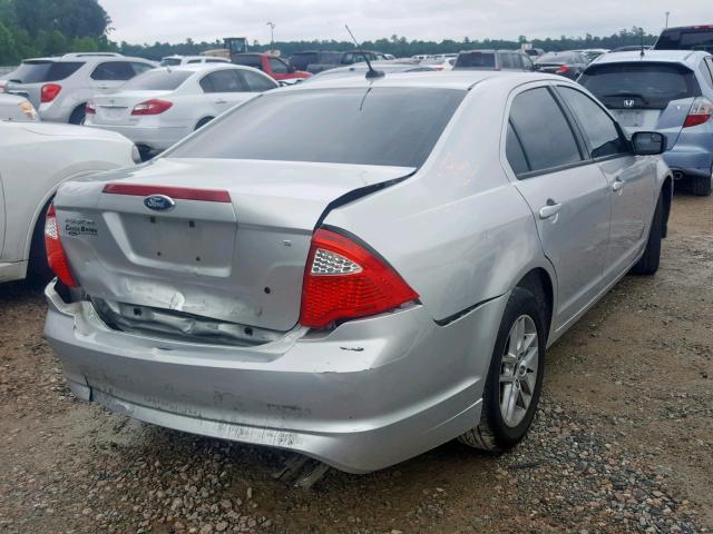 3FAHP0GA4BR178337 - 2011 FORD FUSION S GRAY photo 4