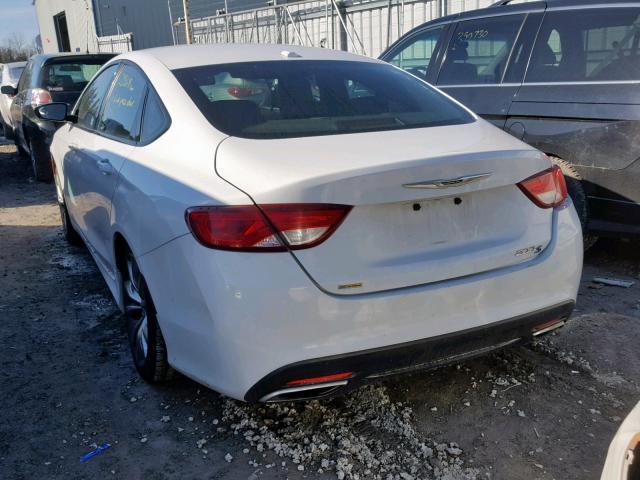 1C3CCCBBXFN712102 - 2015 CHRYSLER 200 S WHITE photo 3