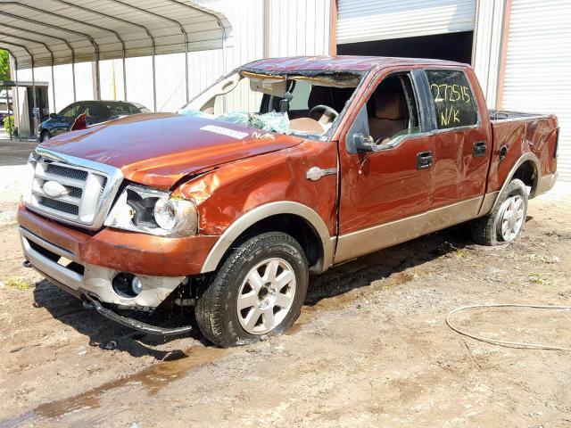 1FTPW14556KB62101 - 2006 FORD F150 SUPER ORANGE photo 2