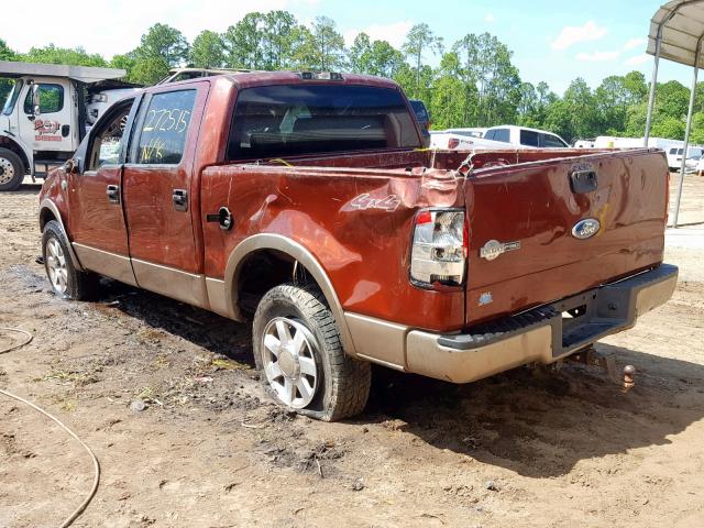 1FTPW14556KB62101 - 2006 FORD F150 SUPER ORANGE photo 3