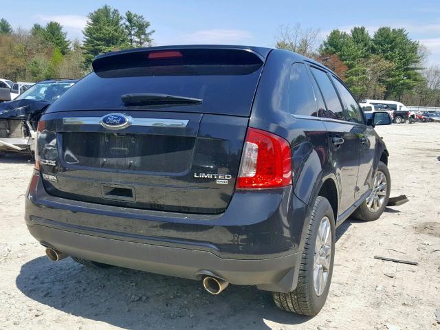 2FMDK4KC2EBB71263 - 2014 FORD EDGE LIMIT BLACK photo 4