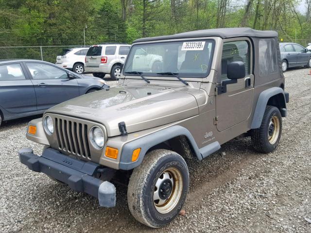 1J4FA29124P787118 - 2004 JEEP WRANGLER / BROWN photo 2