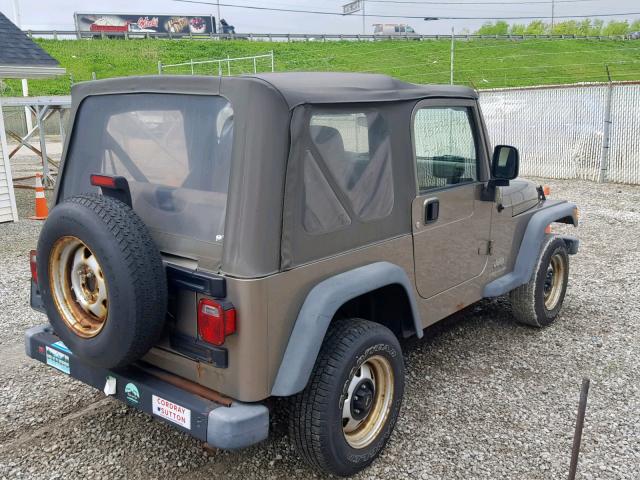 1J4FA29124P787118 - 2004 JEEP WRANGLER / BROWN photo 4