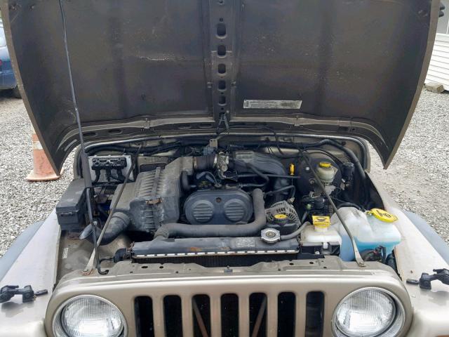 1J4FA29124P787118 - 2004 JEEP WRANGLER / BROWN photo 7