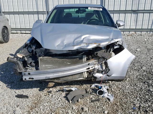 1G1AL58F987225353 - 2008 CHEVROLET COBALT LT SILVER photo 9