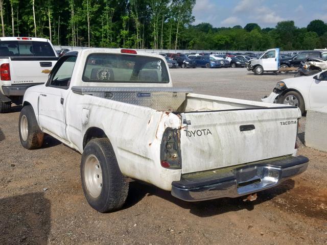 4TANL42N1YZ573487 - 2000 TOYOTA TACOMA WHITE photo 3