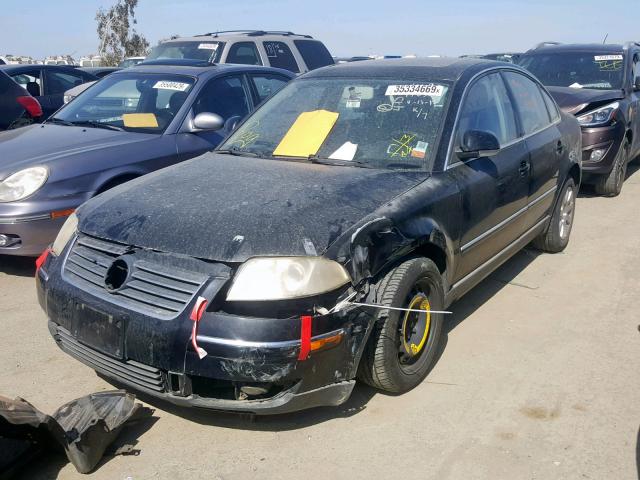 WVWAD63B55P006495 - 2005 VOLKSWAGEN PASSAT GLS BLACK photo 2