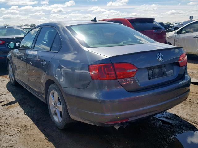 3VWLL7AJ5CM377202 - 2012 VOLKSWAGEN JETTA TDI GRAY photo 3