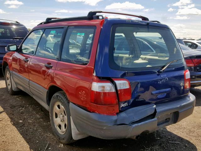 JF1SF63522H749765 - 2002 SUBARU FORESTER L RED photo 3