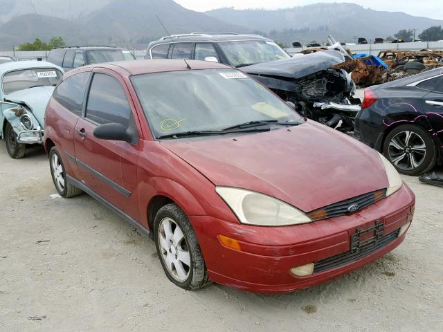 3FAFP31332R136745 - 2002 FORD FOCUS ZX3 BURGUNDY photo 1