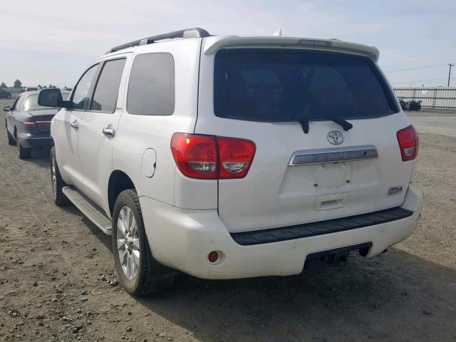 5TDDY5G16CS065443 - 2012 TOYOTA SEQUOIA PL WHITE photo 3