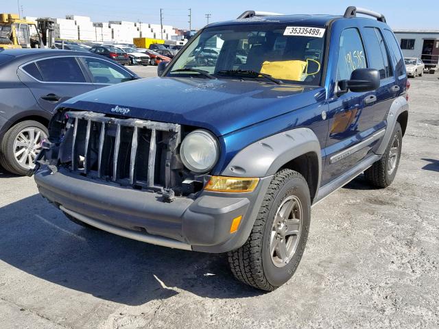 1J4GL38K85W542068 - 2005 JEEP LIBERTY RE BLUE photo 2