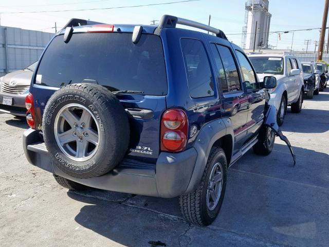 1J4GL38K85W542068 - 2005 JEEP LIBERTY RE BLUE photo 4