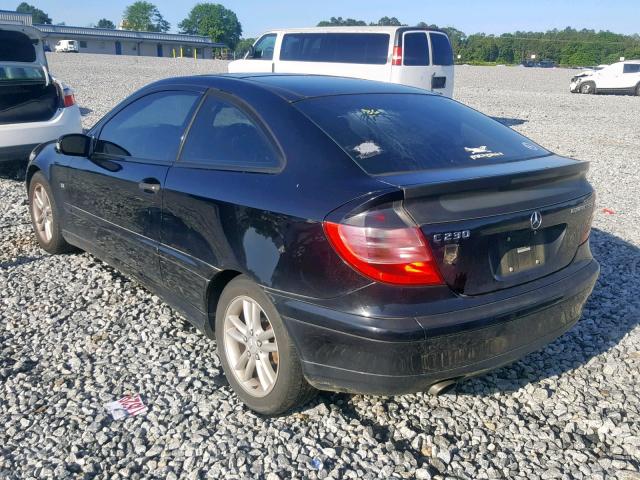 WDBRN40J63A450869 - 2003 MERCEDES-BENZ C 230K SPO BLACK photo 3