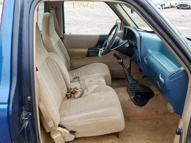 1FTCR10A0PUB08056 - 1993 FORD RANGER BLUE photo 5