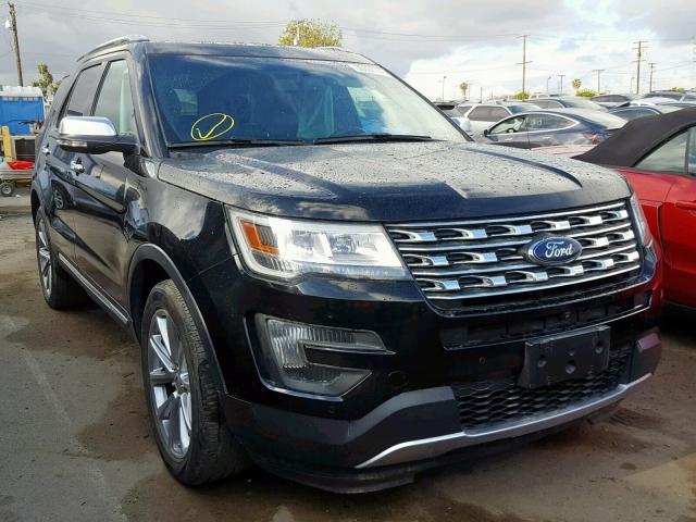 1FM5K8F80GGA36344 - 2016 FORD EXPLORER L BLACK photo 1