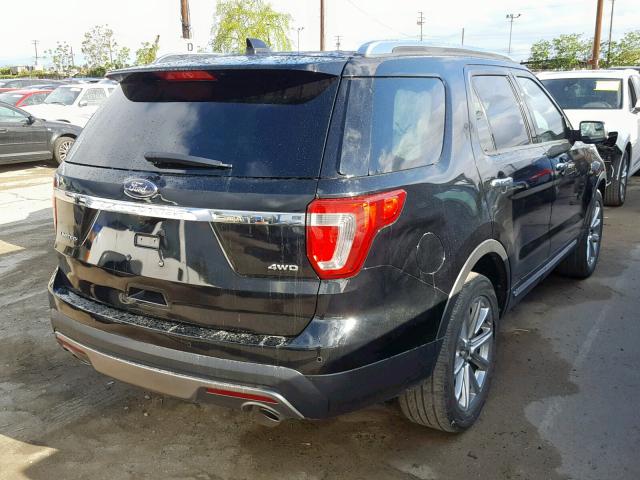 1FM5K8F80GGA36344 - 2016 FORD EXPLORER L BLACK photo 4