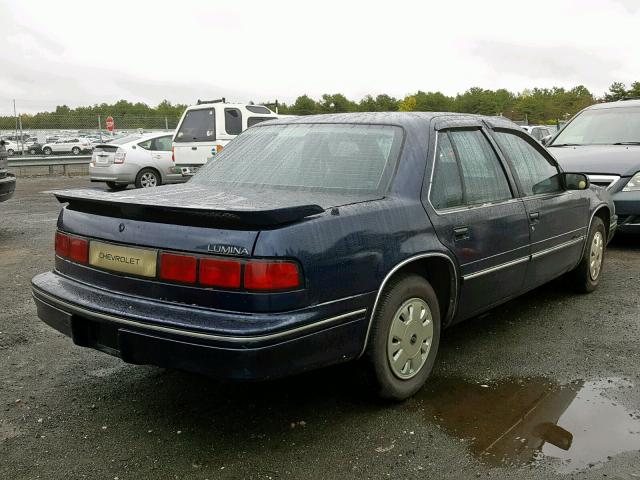 2G1WL54T0N9209537 - 1992 CHEVROLET LUMINA BLUE photo 4