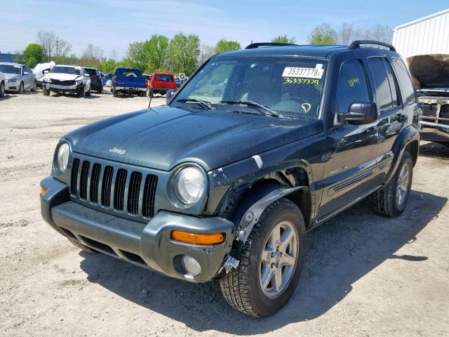 1J4GL58KX3W606698 - 2003 JEEP LIBERTY LI GREEN photo 2