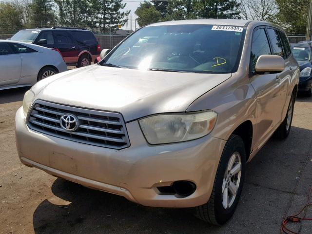 JTEES41A382029406 - 2008 TOYOTA HIGHLANDER GOLD photo 2