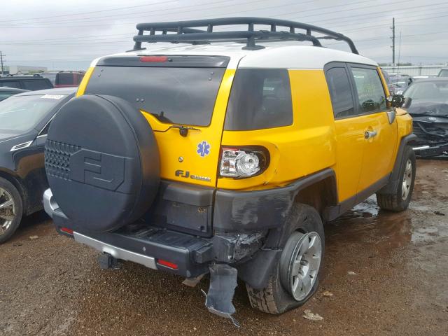 JTEBU11F870074102 - 2007 TOYOTA FJ CRUISER YELLOW photo 4