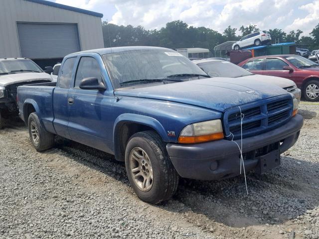 1D7HL12X33S118276 - 2003 DODGE DAKOTA SXT BLUE photo 1