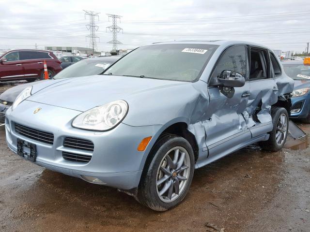 WP1AB29P66LA69176 - 2006 PORSCHE CAYENNE S BLUE photo 2