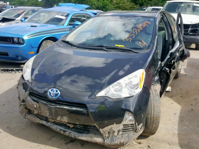 JTDKDTB39C1006979 - 2012 TOYOTA PRIUS C BLACK photo 2