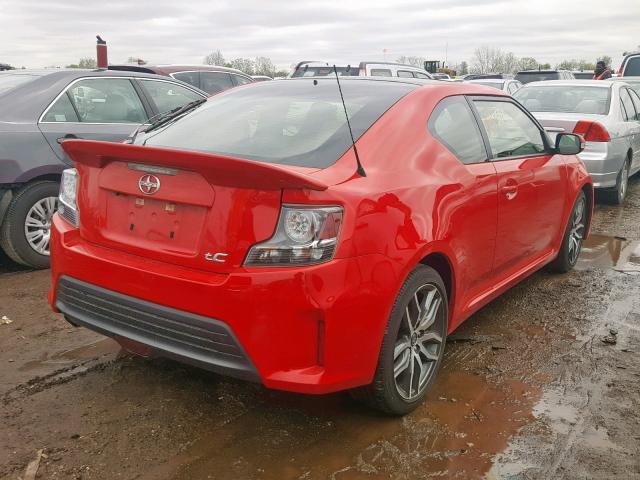JTKJF5C7XGJ022688 - 2016 TOYOTA SCION TC RED photo 4